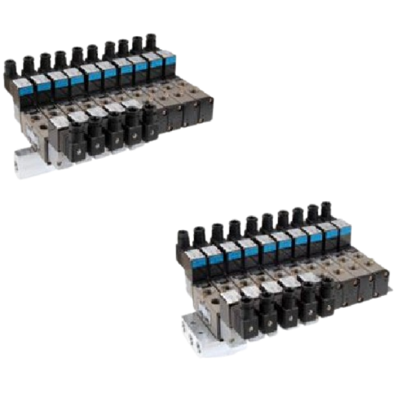 Manifold type - 454series - 5-port solenoid valve（Individual exhaust , Collective exhaust）